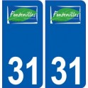 31 Fontenilles logo ville autocollant plaque stickers