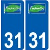 31 Fontenilles logo ville autocollant plaque stickers