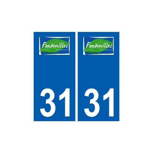 31 Fontenilles logo ville autocollant plaque stickers