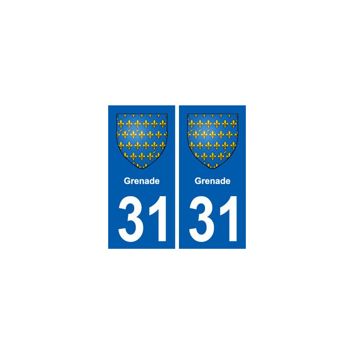 31 Grenade blason ville autocollant plaque stickers