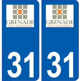 31 Grenade logo ville autocollant plaque stickers
