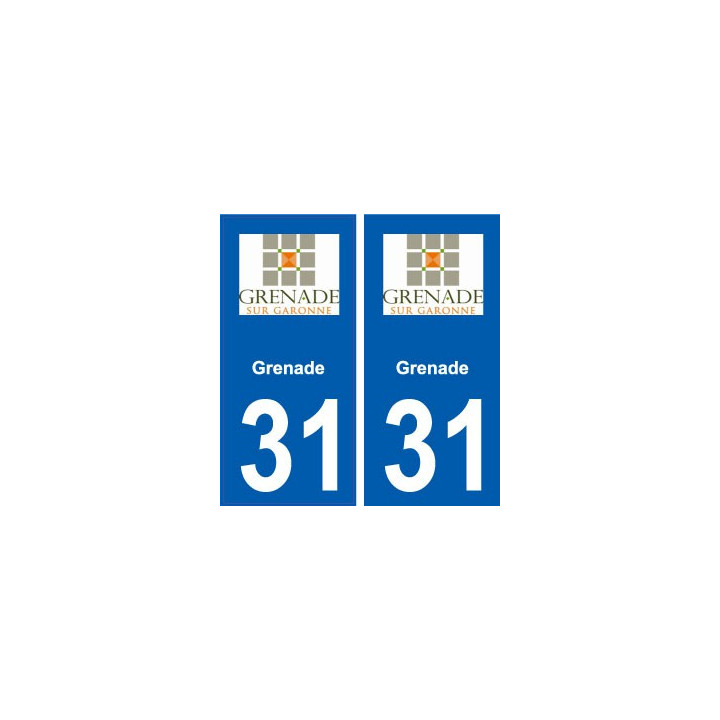 31 Grenade logo ville autocollant plaque stickers