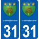 31 La Salvetat-Saint-Gilles blason ville autocollant plaque stickers