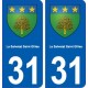 31 La Salvetat-Saint-Gilles blason ville autocollant plaque stickers