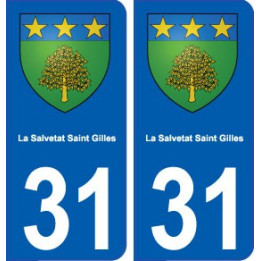 31 La Salvetat-Saint-Gilles blason ville autocollant plaque stickers