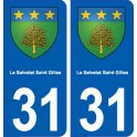 31 La Salvetat-Saint-Gilles blason ville autocollant plaque stickers