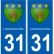 31 La Salvetat-Saint-Gilles blason ville autocollant plaque stickers
