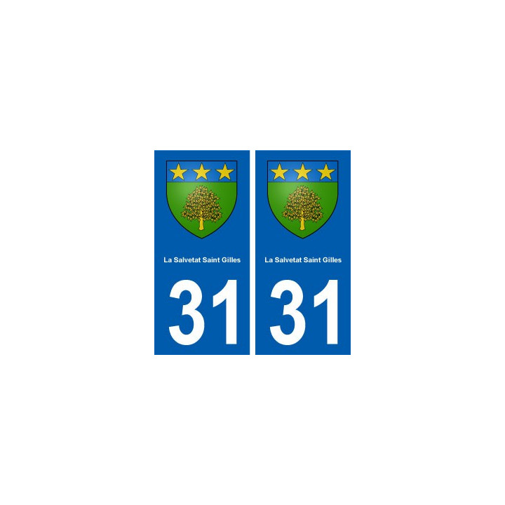 31 La Salvetat-Saint-Gilles blason ville autocollant plaque stickers