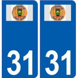 31 La Salvetat-Saint-Gilles logo ville autocollant plaque stickers