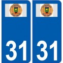 31 La Salvetat-Saint-Gilles logo ville autocollant plaque stickers