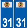 31 La Salvetat-Saint-Gilles logo ville autocollant plaque stickers