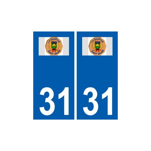 31 La Salvetat-Saint-Gilles logo ville autocollant plaque stickers