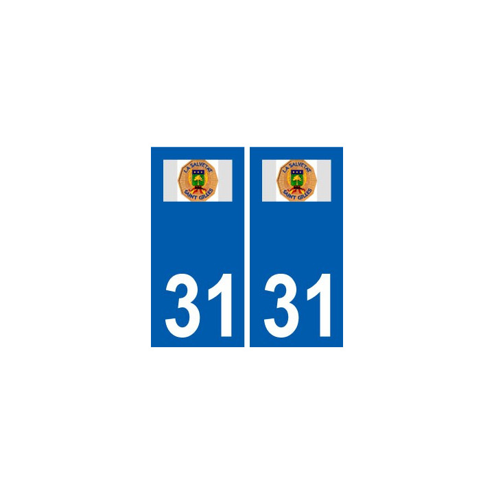 31 La Salvetat-Saint-Gilles logo ville autocollant plaque stickers
