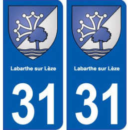 31 Labarthe-sur-Lèze blason ville autocollant plaque stickers