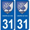 31 Labarthe-sur-Lèze blason ville autocollant plaque stickers