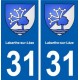 31 Labarthe-sur-Lèze blason ville autocollant plaque stickers