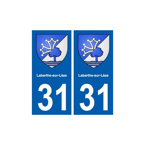 31 Labarthe-sur-Lèze blason ville autocollant plaque stickers