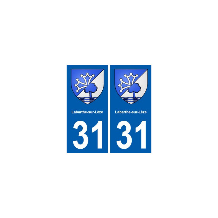 31 Labarthe-sur-Lèze blason ville autocollant plaque stickers