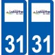 31 Labarthe-sur-Lèze logo ville autocollant plaque stickers