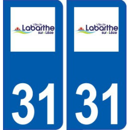 31 Labarthe-sur-Lèze logo ville autocollant plaque stickers