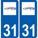 31 Labarthe-sur-Lèze logo ville autocollant plaque stickers