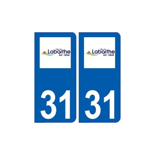 31 Labarthe-sur-Lèze logo ville autocollant plaque stickers