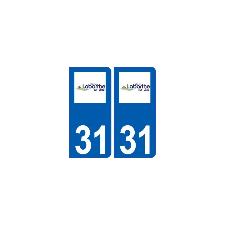 31 Labarthe-sur-Lèze logo ville autocollant plaque stickers