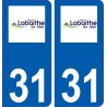 31 Labarthe-sur-Lèze logo ville autocollant plaque stickers