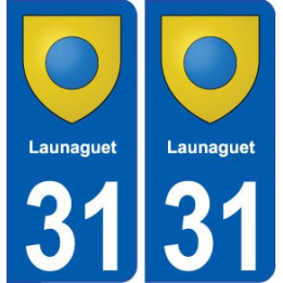 31 Launaguet blason ville autocollant plaque stickers