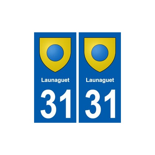 31 Launaguet blason ville autocollant plaque stickers