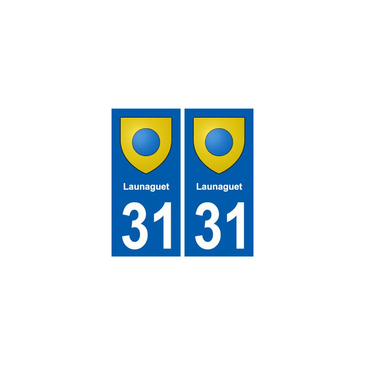 31 Launaguet blason ville autocollant plaque stickers