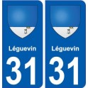31 Léguevin blason ville autocollant plaque stickers