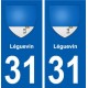 31 Léguevin blason ville autocollant plaque stickers