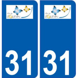 31 Léguevin logo ville autocollant plaque stickers