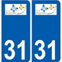 31 Léguevin logo ville autocollant plaque stickers