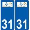 31 Léguevin logo ville autocollant plaque stickers