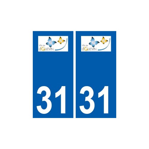 31 Léguevin logo ville autocollant plaque stickers