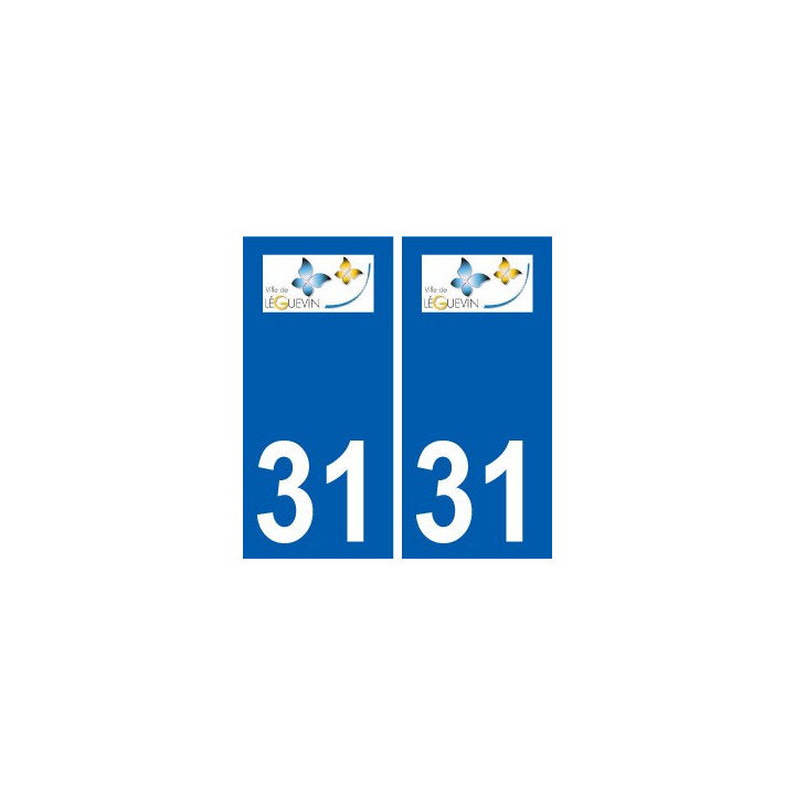 31 Léguevin logo ville autocollant plaque stickers