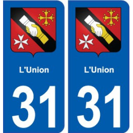 31 L'Union blason ville autocollant plaque stickers