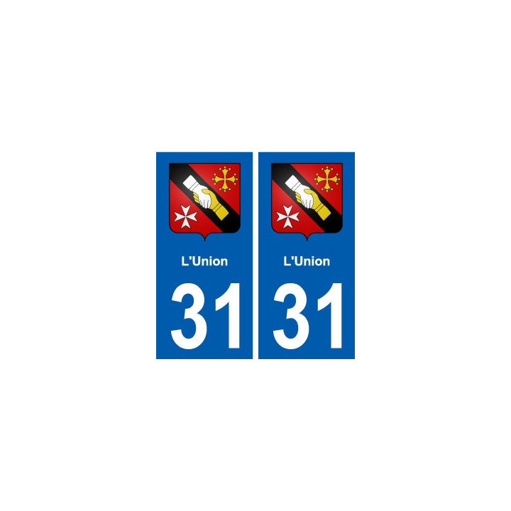 31 L'Union blason ville autocollant plaque stickers