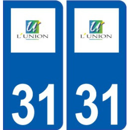 31 L'Union logo ville autocollant plaque stickers