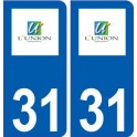 31 L'Union logo ville autocollant plaque stickers