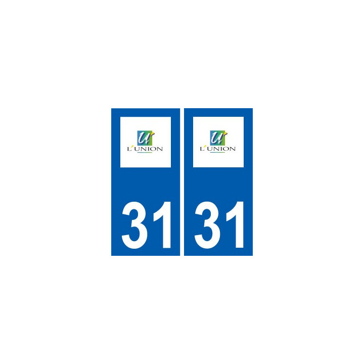 31 L'Union logo ville autocollant plaque stickers