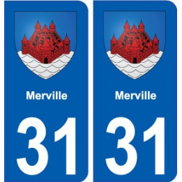 31 Merville blason ville autocollant plaque stickers