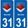 31 Merville blason ville autocollant plaque stickers