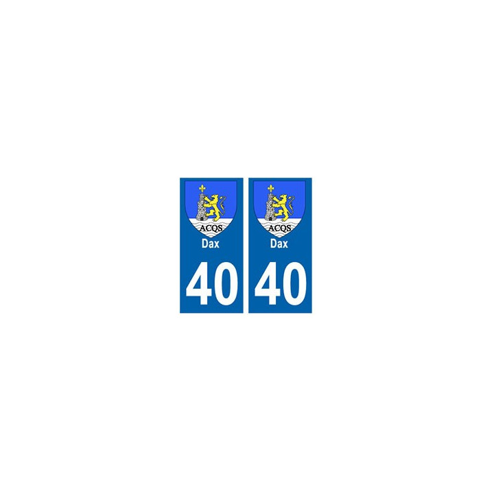 40 Dax ville autocollant plaque