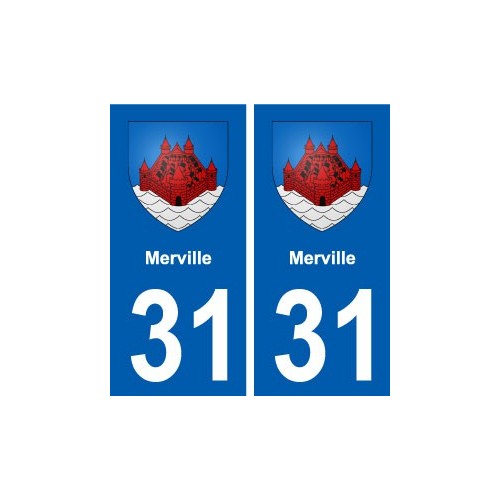 31 Merville blason ville autocollant plaque stickers