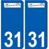 31 Merville logo ville autocollant plaque stickers