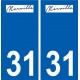 31 Merville logo ville autocollant plaque stickers