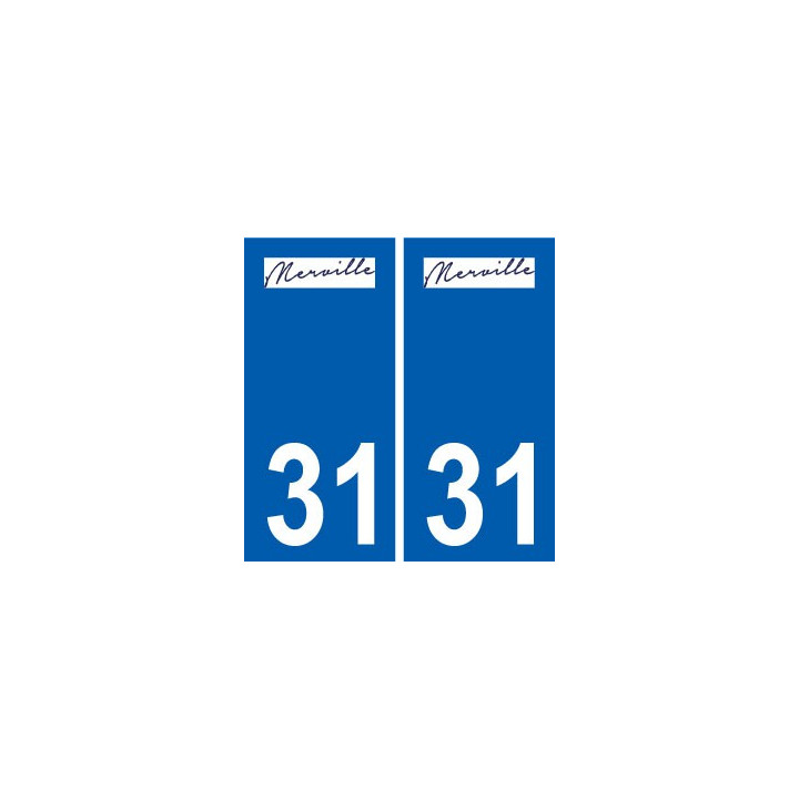 31 Merville logo ville autocollant plaque stickers